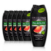 Palmolive Men Energising Shower Gel 6 x 250 ml - 3-in-1 for Body, Face and Hair - with Essential Oil and Magnesium Extract