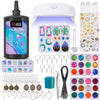 LET'S RESIN UV Resin Kit with Lamp, 153Pcs Resin Jewelry Making Kit with 250g Crystal Clear Low Odor UV Resin, Epoxy Resin Starter Kit for Keychain,