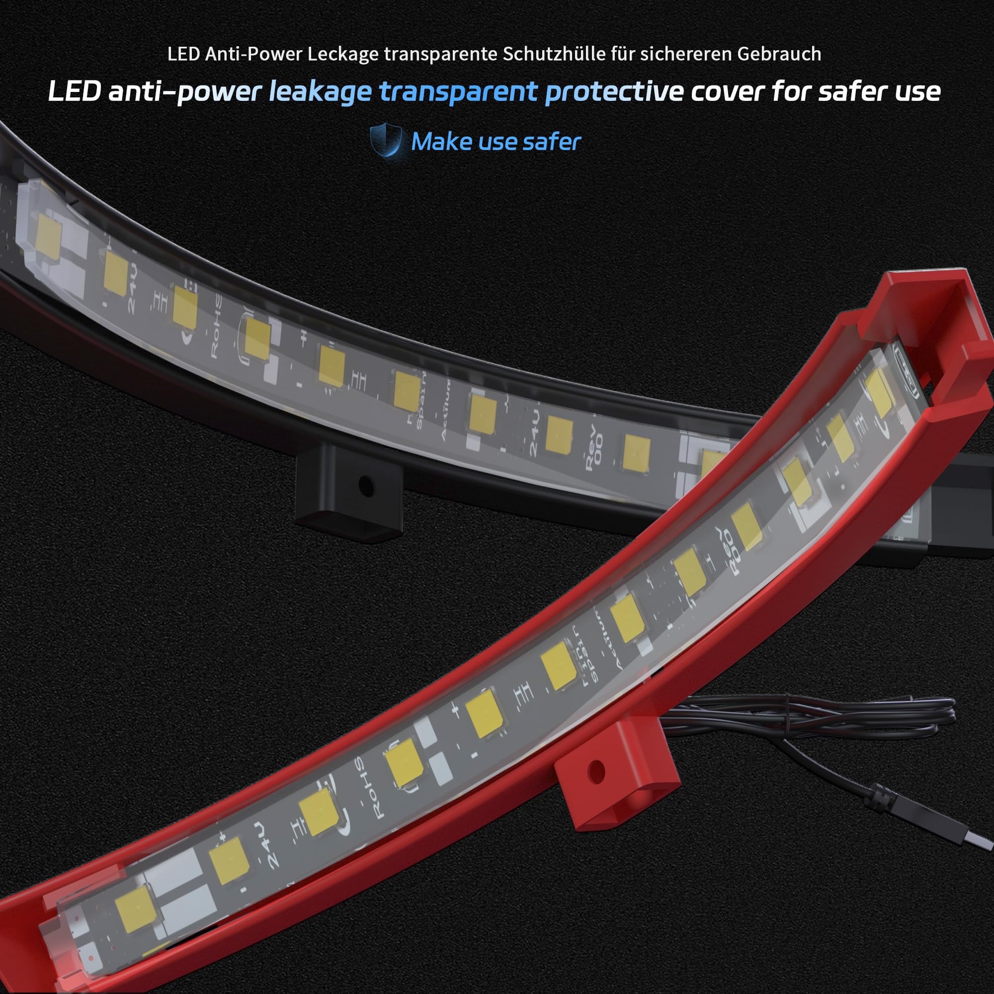 CyeeLife Dartboard Lighting System with 2 Colours For Steel Dartboard,360 Degrees 6 Parts Colorful Light