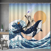 Bingobang Shower Curtains Set Mould Mildew Proof Resistant 180 x 200 cm (71x 79 Inch), 3D HD Nature Green Leaves Bathroom Curtains Washable Polyester
