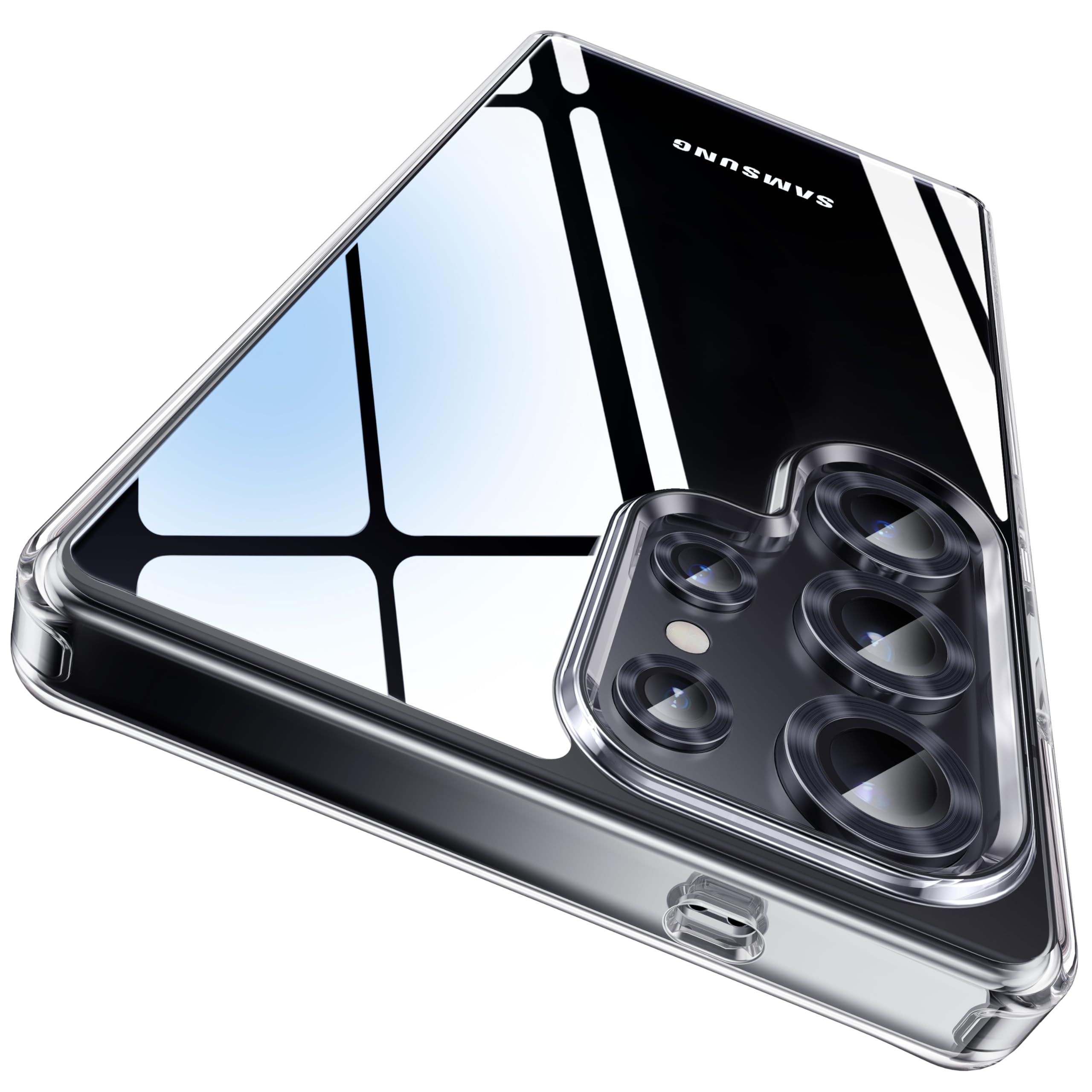 CASEKOO Crystal Clear for Samsung S25 Ultra Case [TOP1 Anti-Yellowing] [Military Grade Protection] Shockproof Protective Phone Case Transparent Thin