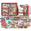 Aesthetic Scrapbook Accessory Set, Red Merry Christmas Aesthetic Bullet Junk Journal Kit with Journaling Accessories, A6 Grid Notebook, DIY Scrapbook