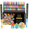 Efimeso Acrylic Paint Pens Set of 56 for Rocks Painting Ceramic Stone Glass Wood Metal, 0.7mm Extra Fine Tip Water Based Markers