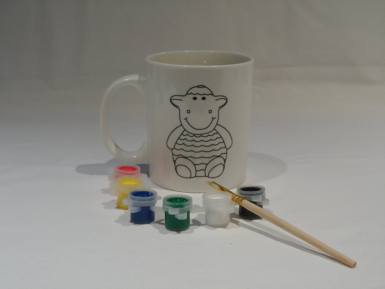 Children's Paint your own Animal Mug Cup Paint Filler Brush Christmas Stocking