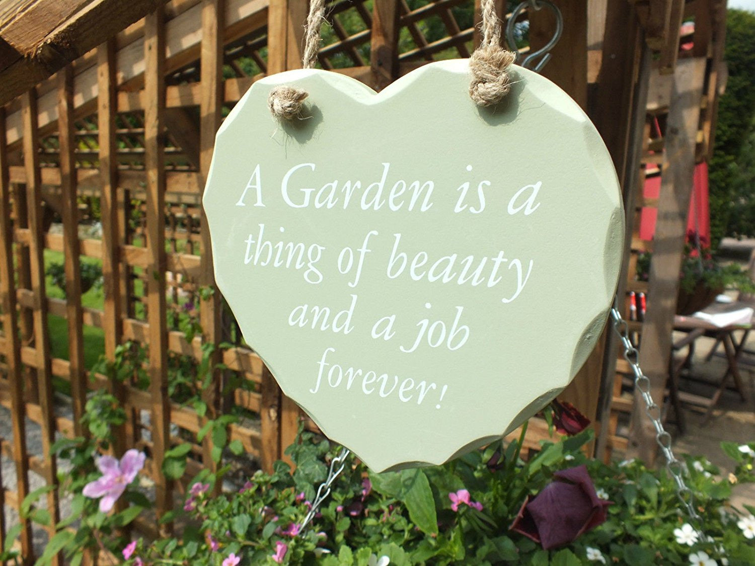 Wooden Heart - A Garden Is A Thing OF Beauty - Gift