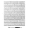 Art3d 10Pcs 3D Brick Wallpaper in White, Faux Foam Brick Wall Panels Peel and Stick, Waterproof for Bedroom, Living Room, and Kitchen Decor (14.5