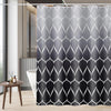 GERUIKE Extra Wide Weighted Shower Curtain 240 x 200 cm, Anti-Mould Waterproof Textile 130GSM Polyester Fabric, Machine Washable with 12 Rings & Grey