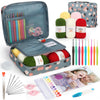 Aeelike Crochet Kits for Adults, Crochet Kits for Beginners Children, 40 PCS Crochet Kit with Yarn & Instructions, Ergonomic Crochet Hooks Set