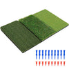 SAPLIZE 30"x15" Foldable 3-in-1 Golf Hitting Mat, Tight Lie, Rough and Fairway for Driving, Chipping, and Putting Training, Portable Golf Practice