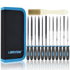 LIBRATON Needle Files Set 13PCS with 6 Steel File, 6 Diamond File Set, Cleaning Brush & Carrying Case for Wood and Metal Work DIY Metal File