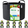 SHEEFLY 10 Pack 15 Gallon Grow Bags,Non Woven Durable Thickened Aeration Fabric Pots Container with Reinforced Handles for Nursery