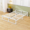 VECOCHO Cadre de Lit Bed 160 x 200 cm with Slatted Frame, Metal Bed Frame 160 x 200 cm with Steel Slat Support, Metal Bed 160 x 200-48 cm Height Youth