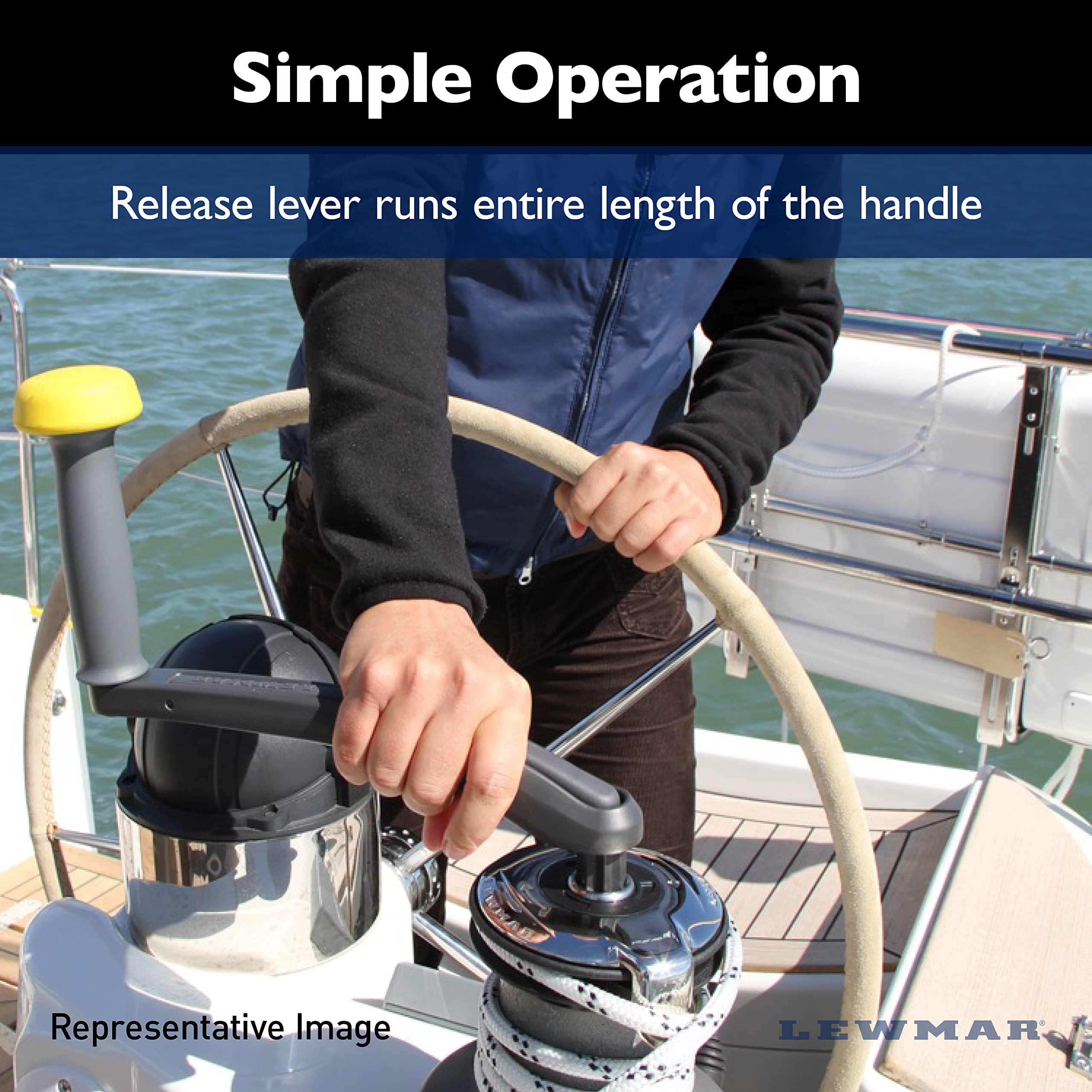 Lewmar? 10" One Touch Aluminum Winch Powergrip