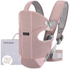 Bebamour Baby Carrier Front and Back Baby Carrier with 2 Shoulder Bibs, Dusty Pink