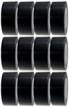 Crimson Starfish Black Duct Tape | 12 Rolls of 48mm x 45m Gaffer Tape | Water Resistant Duct Tape | Adhesive Tape Multi-Use for Indoor/Outdoor |