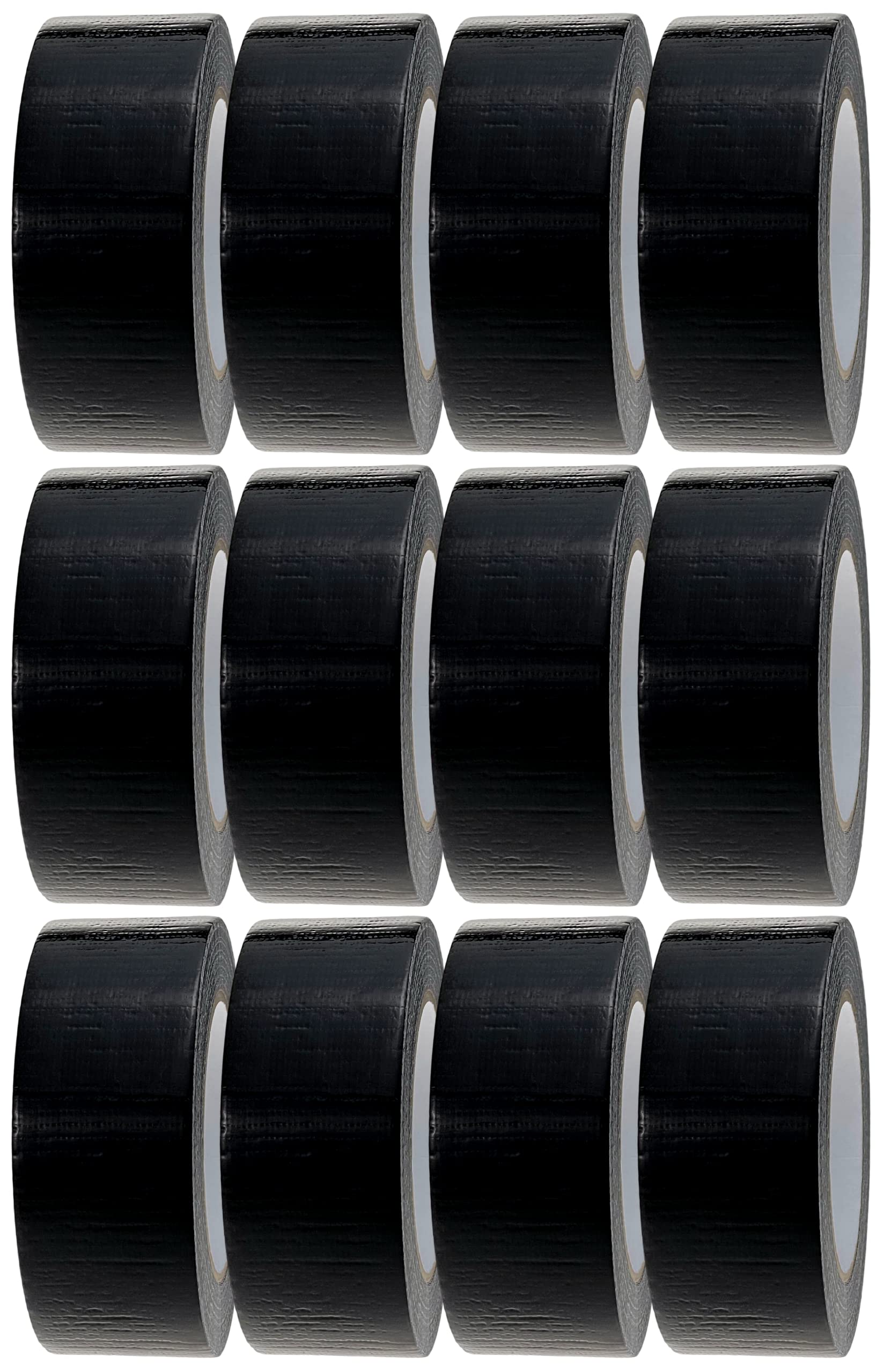 Crimson Starfish Black Duct Tape | 12 Rolls of 48mm x 45m Gaffer Tape | Water Resistant Duct Tape | Adhesive Tape Multi-Use for Indoor/Outdoor |