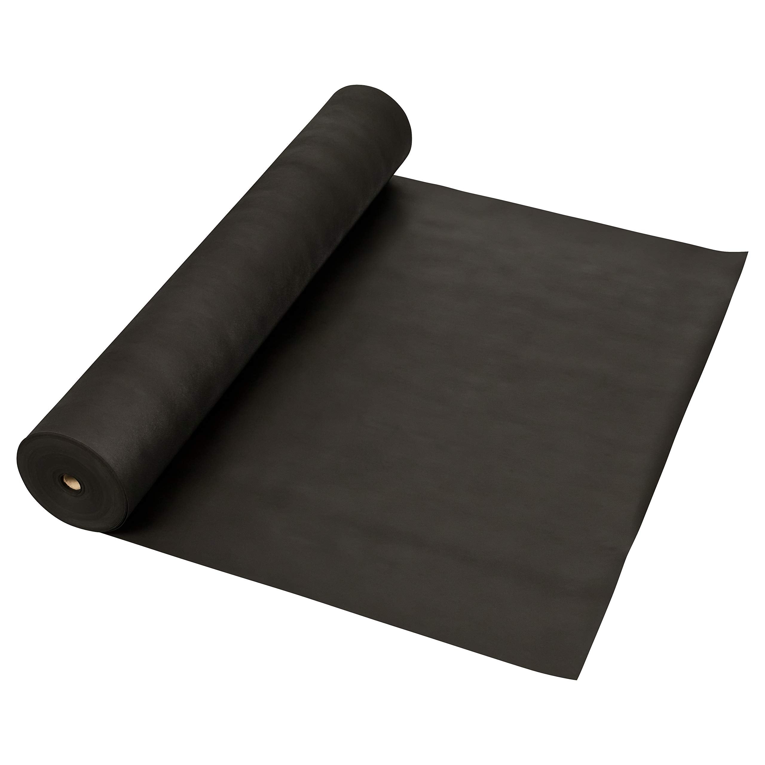 GardenMate 1m x 25m Roll non-woven weed control fabric - UV stabilised black 150gsm landscape ground cover membrane