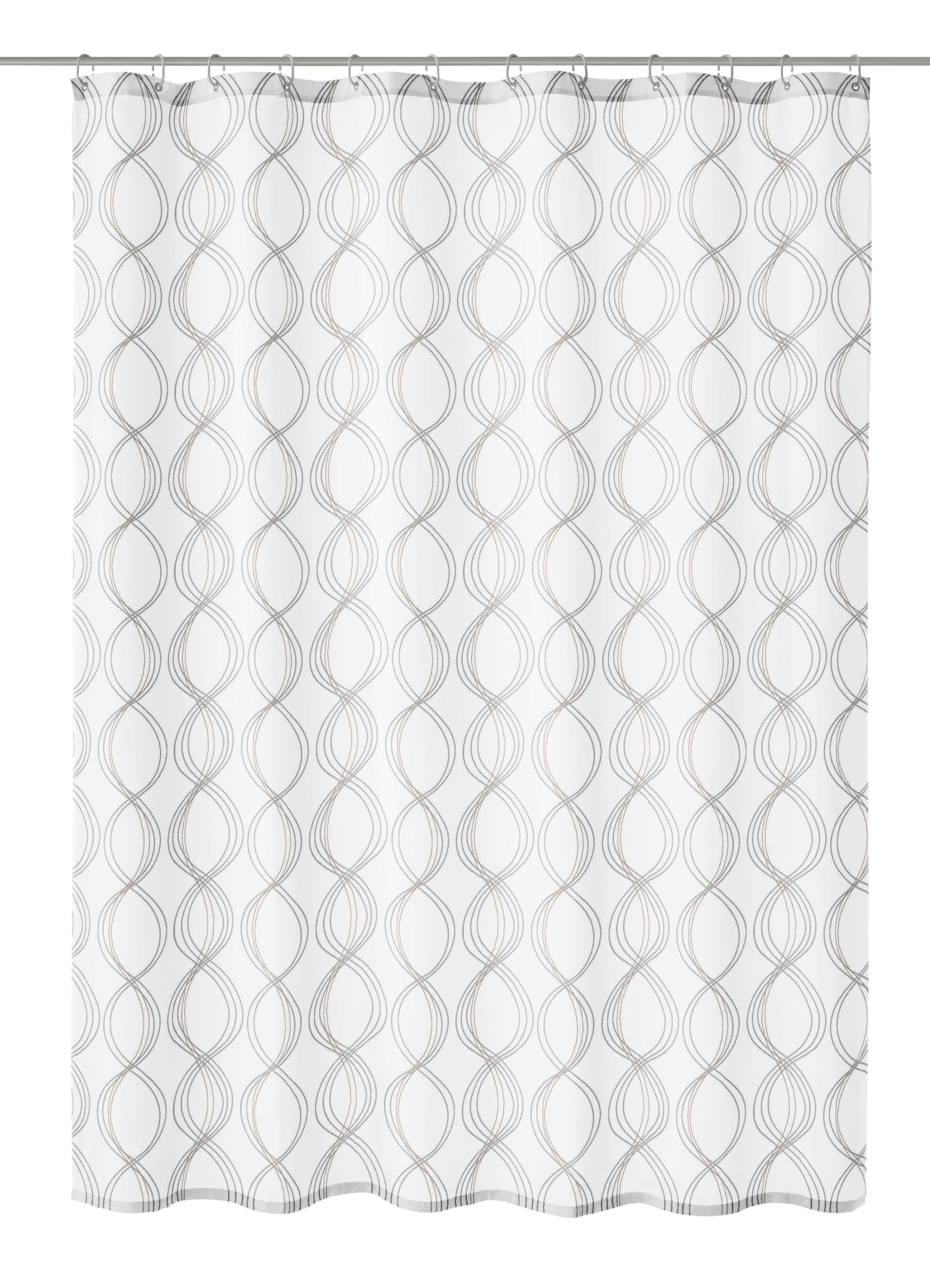 Kleine Wolke Classy Shower Curtain 180 x 200 cm White