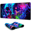 Simpkeely Horror Skull Mouse Pad, Blacklight Colorful Skeleton Gaming Large Non-Slip Rubber Base Mousemat, Glow in the Dark Abstract Desk Mat for