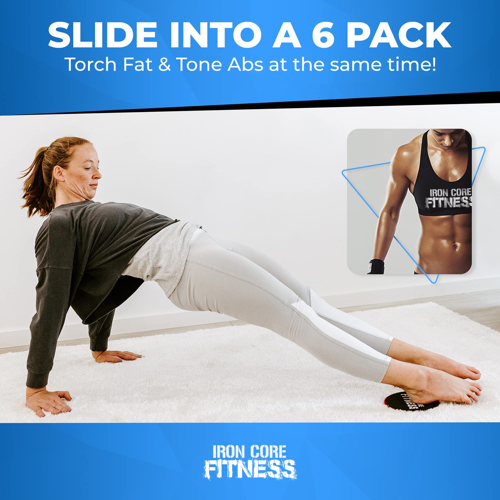 Gliding Discs Bulk Fitness Equipment Core Sliders Bundle (Black)
