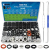 ZDBB 1000 Pcs 18 Size O Ring Kit+18 Size Rubber Washers Assortment Kit for Plumbing Faucet Water Pipe Garden Hose Washers Shower Heads Gasket Repair
