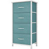 YITAHOME Small Chest of Drawers with 4 Drawers, Fabric Dressers with Easy Pull Handle,Sturdy Steel Frame,Storage Drawers for Bedroom,Green