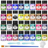 Roizefar Mica Powder, 32 Colours x 5 g Pearlescent Epoxy Resin Pigment Metallic Powder for Soap Paint, Jewellery Making, Nail Polish, Epoxy Resin,