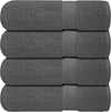 Infinitee Xclusives Bath Towels Set of 4 (70x140 cm) - 100% Cotton, Super Absorbent, Quick-Dry Towels for Bathroom, Spa, Gym & Hotel |Shadow Grey|