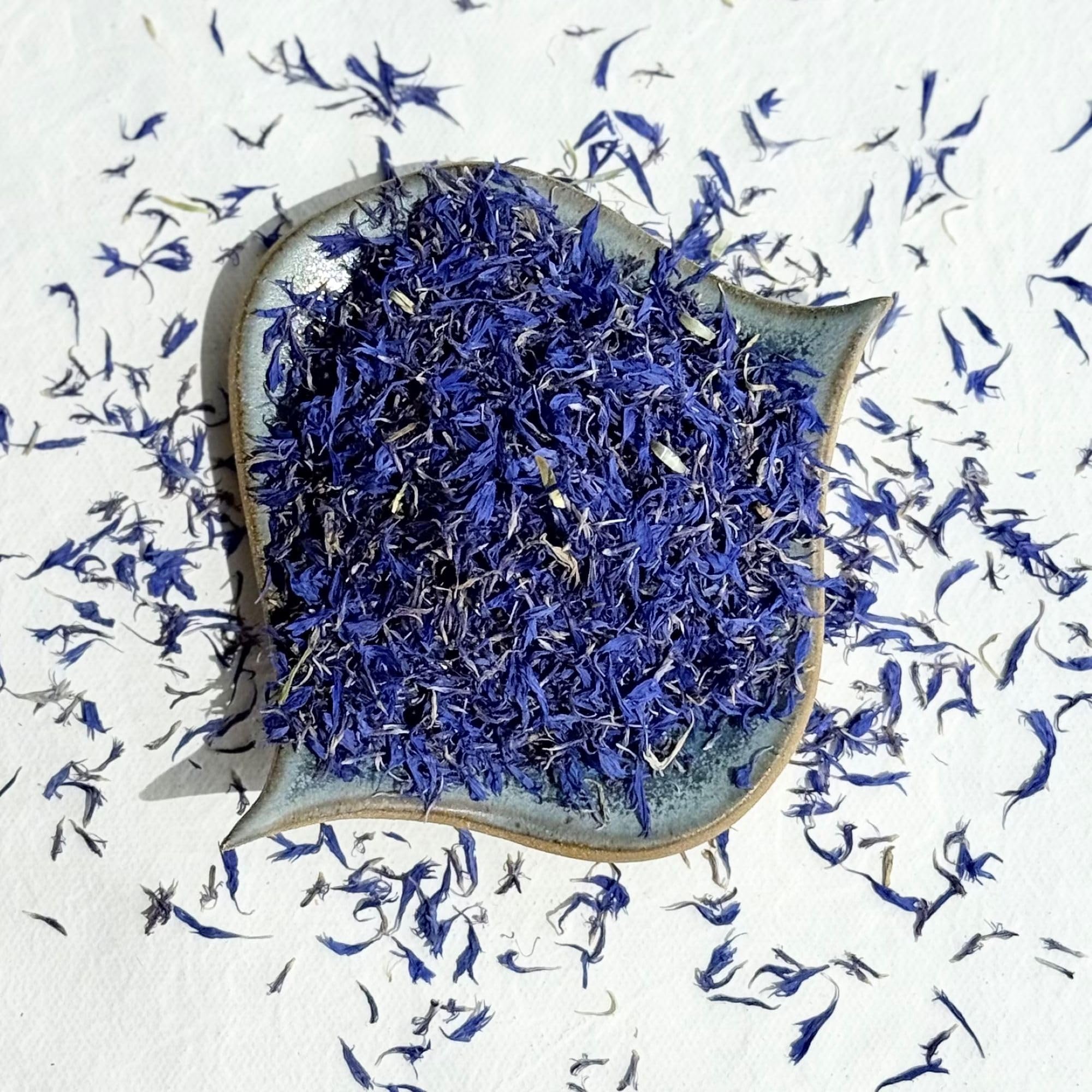 Edible Flower Petals - 50g - Natural Dried Blue Cornflower - Certified Food Grade (201)