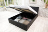SANA SLEEP 3FT Single Size Modern Pia Ottoman Gas Lift Storage Faux Leather Bed - Black