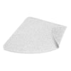 Dikots Corner shower mat non slip anti mould 60 x 60 cm - White Loofah style PVC Non slip Curved shower mat for inside shower - Washable and Quick