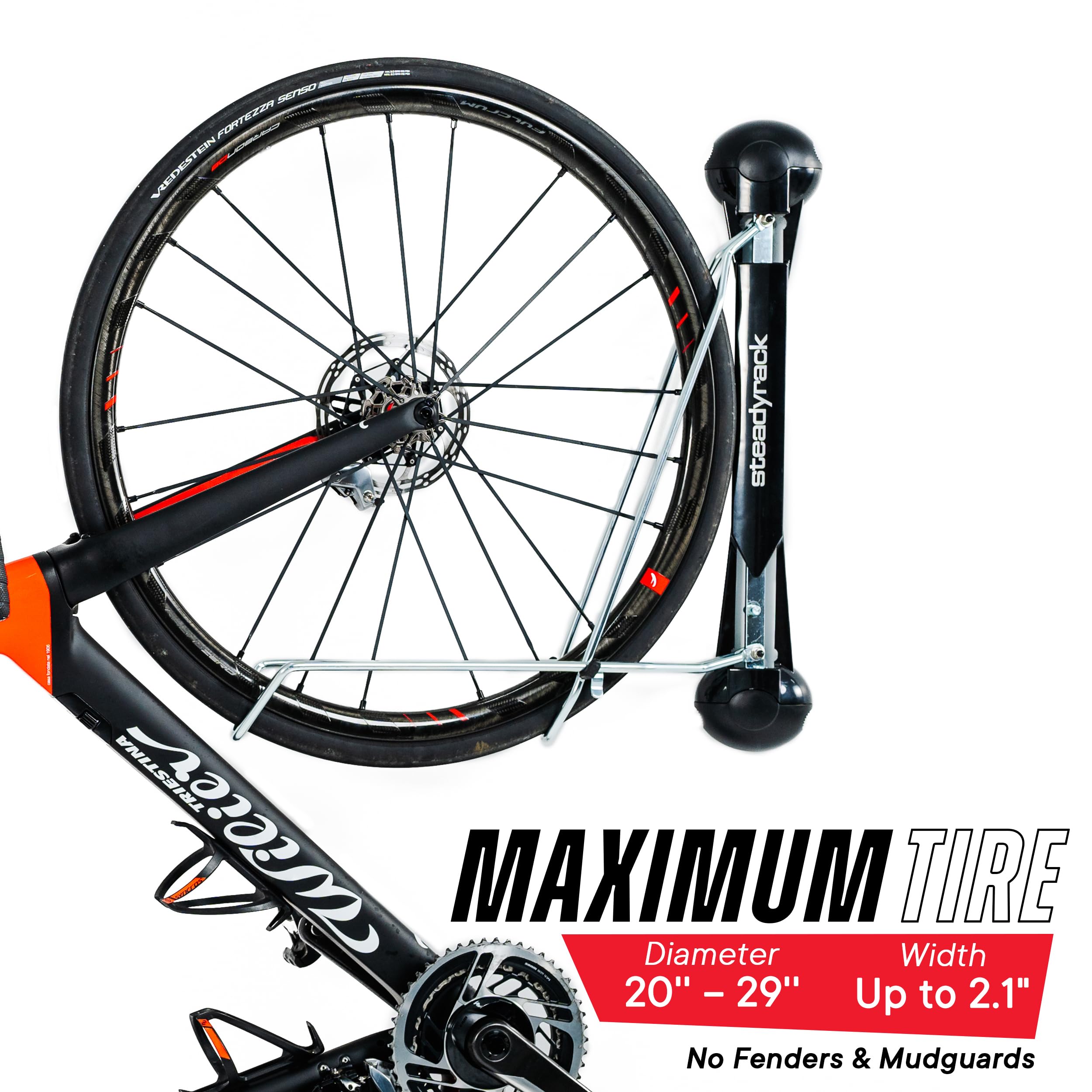 Steadyrack Bike Racks - Classic Rack - Wall Mounted Bike Rack Storage Solution for Your Home, Garage, or Bike Park
