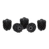 Relaxdays Toilet brush head set of 5, loose toilet brushes with thread 12 mm, replacement brush head diameter 8 cm, black, 8 x 8 x 9 cm