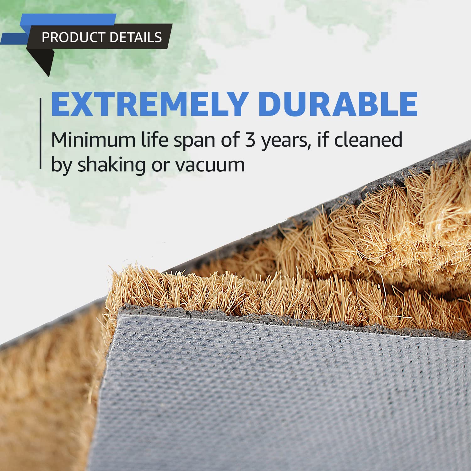 LuxUrux Welcome Mats Outdoor Doormat, with Heavy-Duty PVC Backing - Natural - Perfect Color/Sizing for Outdoor/Indoor uses.
