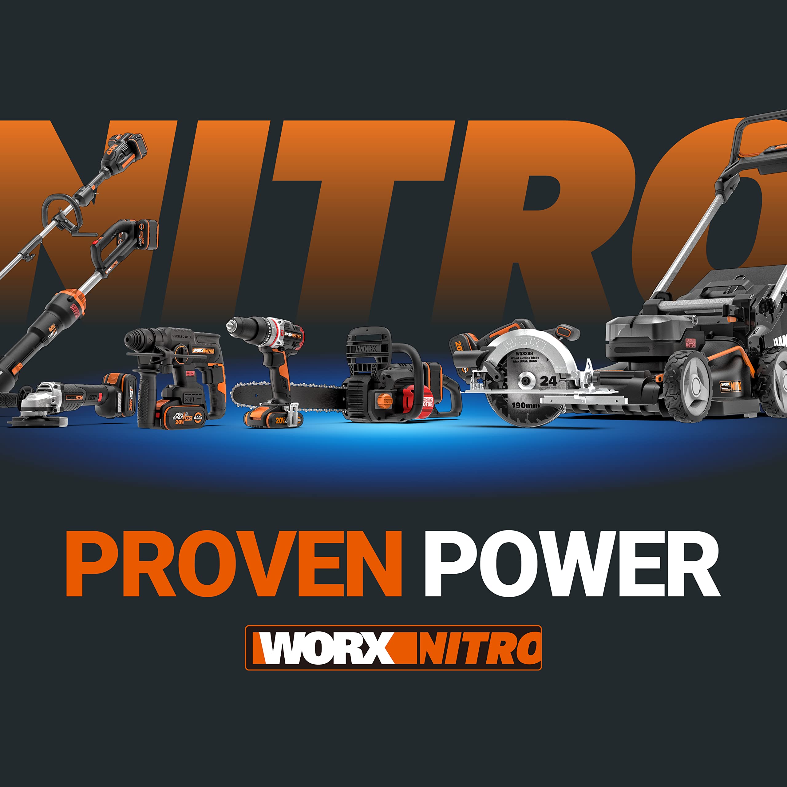 WORX Nitro 18V(20V MAX) Cordless Leaf Blower, PowerShare, Brushless Motor 2.0, Max. 209km/h Air Speed, 2-Speed Control, Bare Tool Only, WG543E.9