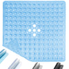ADOV Shower Mat Non Slip Anti Mould, 53x53cm Square Shower Mats for Inside-Shower, Bath Slip Mat, Anti-slip Bathroom Mats with Strong Suction Cups and