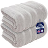 Towelogy Jumbo Bath Sheet 90x170cm 100% Egyptian Cotton Zero Twist Fast Drying Hotel Quality XL Bath Towels | Oeko-Tex Certified (2, Silver Grey)
