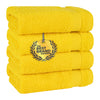 Cotton Paradise Hand Towels for Bathroom, 100% Turkish Cotton 16x28 inch 6 Piece Hand Towel Set, Soft Absorbent Face Towel Clearance Set, Yellow Hand