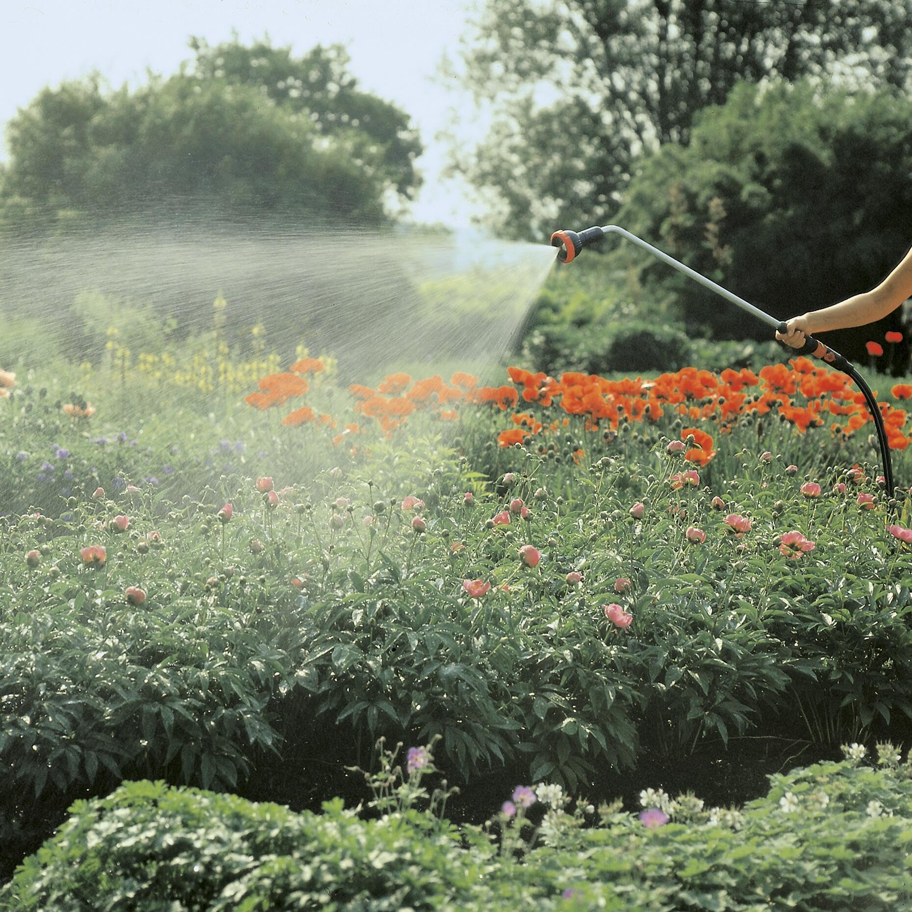 Gardena Professional system spray wand: rod garden spray for a higher water flow, adjustable water jet, length 92 cm (2849-20)