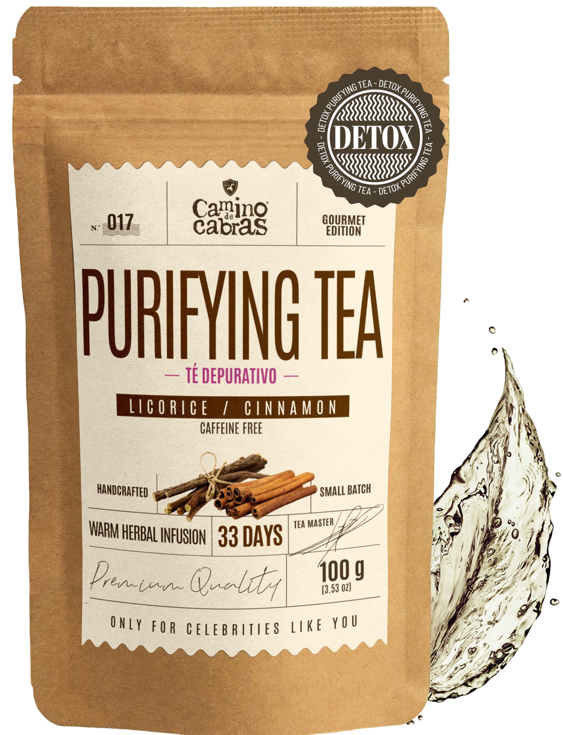 DETOX TEA with Liquorice, Cinnamon, Orange & Cardamom for Bloating Relief and Belly reduction CAMINO DE CABRAS? | Warm Digestive Loose Leaf Herbal