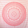 MOMOMUS Large Anti-Sand Beach Towel - XXL Giant Pareo with Mandala Motif - As a Fine Picnic Blanket for the Beach or Light Sand-Free Rug - Pink, 210 x