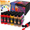 DagouColor 37 PCS Acrylic Paints Set - 24 Colors * 2oz/60ml Art Craft Paint Bottles, 12 Brushes, 1 Palette, Premium Art Supplies Gifts for Artists