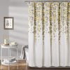 Lush Decor Weeping Flower Shower Curtain, 72? x 72?, Yellow & Gray