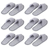 Happyyami Hotel Disposable Slippers 6 Pairs Open Toe Anti-Slip Spa Slippers for Travel Home Guest Use Breathable Cloth Design