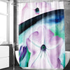 Berkin Arts Bathroom Shower Curtain Set 70x70 Inch Waterproof Polyester with Hooks Modern European Ink Painting Clematis Design Theme Flower (Petunia