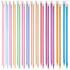 Aelike Coloured Knitting Needles Set - 35cm Long, 28 Pcs/14 Pairs Aluminium Single Pointed Needles 2mm-10mm, Long Knitting Pins for Blanket, Straight