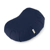 basaho CRESCENT Zafu Meditation Cushion | Organic Cotton | Buckwheat Hulls | Removable Washable Cover (Midnight Blue)