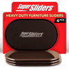 Super Sliders 4724095N Reusable XL Heavy Furniture Movers for Carpet Quickly and Easily Move Any Item, Brown, 4 Count (Pack of 1)