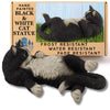 G&H Decor ? 38cm Black and White Cat Ornament ? Hand Finished Cat Garden Ornaments Outdoor with Intricate Detail ? Frost and Fade Resistant Cat