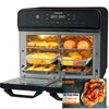HYSapientia? 22L Dual Zone Air Fryer Oven With Rotisserie,Large Double Air fryers Mini Ovens Digital 2400W 10 in 1 Airfryer Countertop Convection Oven